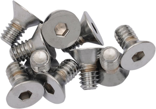 Drag Specialties Countersunk Socket-Head Bolts Silver 10 Pack