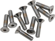 Drag Specialties Countersunk Socket-Head Bolts Silver 10 Pack - MPB368