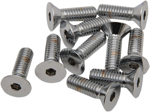 Drag Specialties Countersunk Socket-Head Bolts Silver 10 Pack