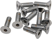 Drag Specialties Countersunk Socket-Head Bolts Silver 10 Pack