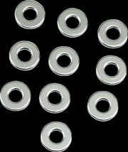 Drag Specialties Specialty Flat Washers Chrome Silver 10 Pack