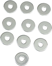 Drag Specialties Specialty Flat Washers Chrome Silver 10 Pack