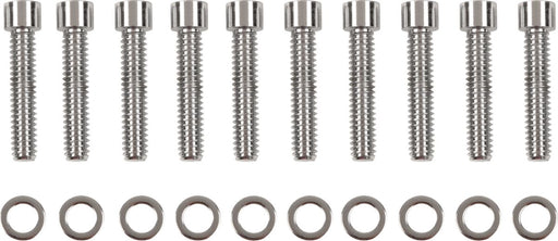 Drag Specialties Cam Cover Bolt Kit Chrome Silver Smooth Socket-Head Steel