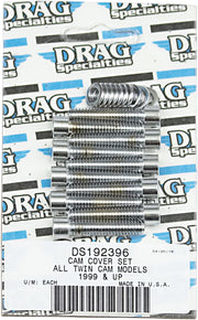 Drag Specialties Cam Cover Bolt Kit Chrome Silver Smooth Socket-Head Steel