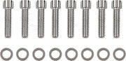 Drag Specialties Lifter Base Bolt Set Chrome Silver Smooth Socket-Head - MK378S