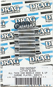 Drag Specialties Lifter Base Bolt Set Chrome Silver Smooth Socket-Head