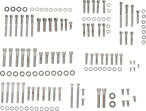 Drag Specialties Engine Case Bolt Set Chrome Silver Smooth Socket-Head