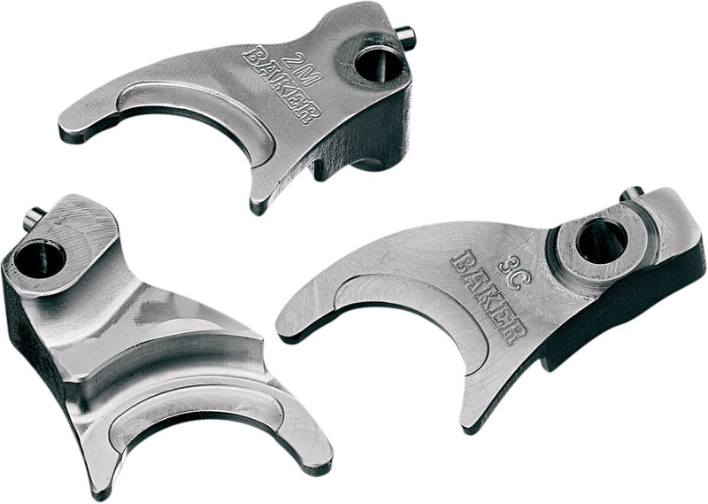 Baker Drivetrain Big Twin 5-Speed Shifter Forks Silver Steel Set