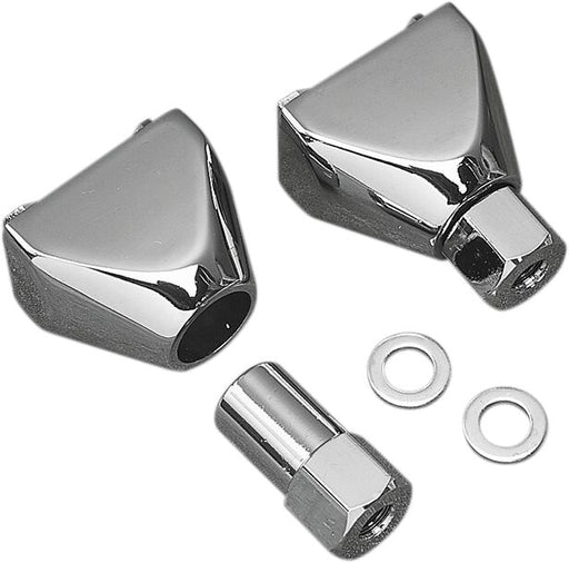 Drag Specialties Swingarm End Cap Adjuster Chrome Silver Rear Pair