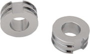 Drag Specialties Chrome Axle Adjuster Spacer Silver Rear Pair - 31136-BC120