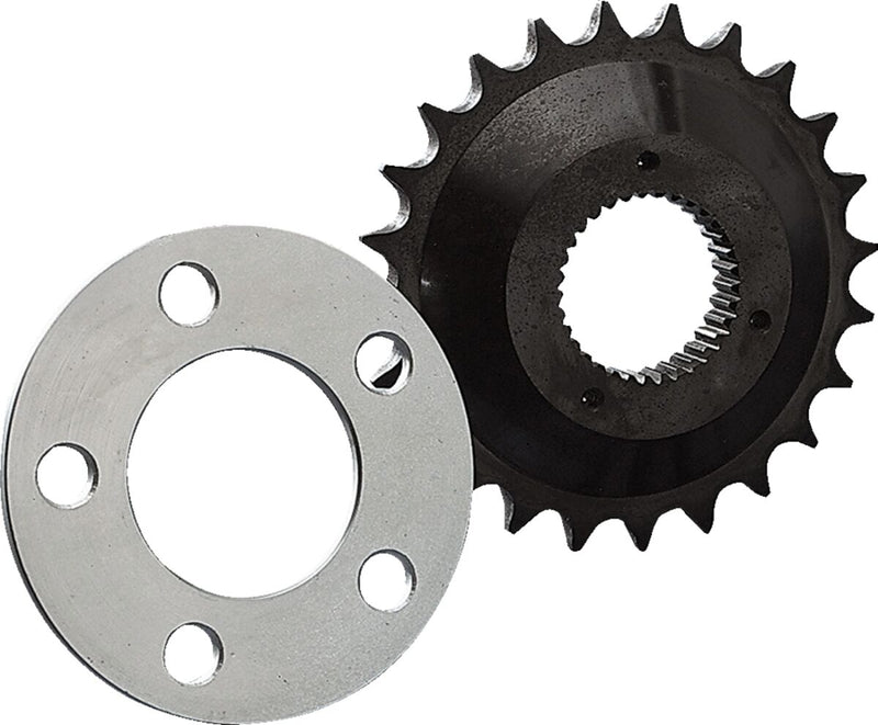 Drag Specialties Offset Sprocket Kit Black Mainshaft - 74243