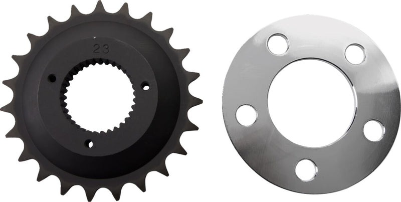 Drag Specialties Offset Sprocket Kit Black Mainshaft - 74243C