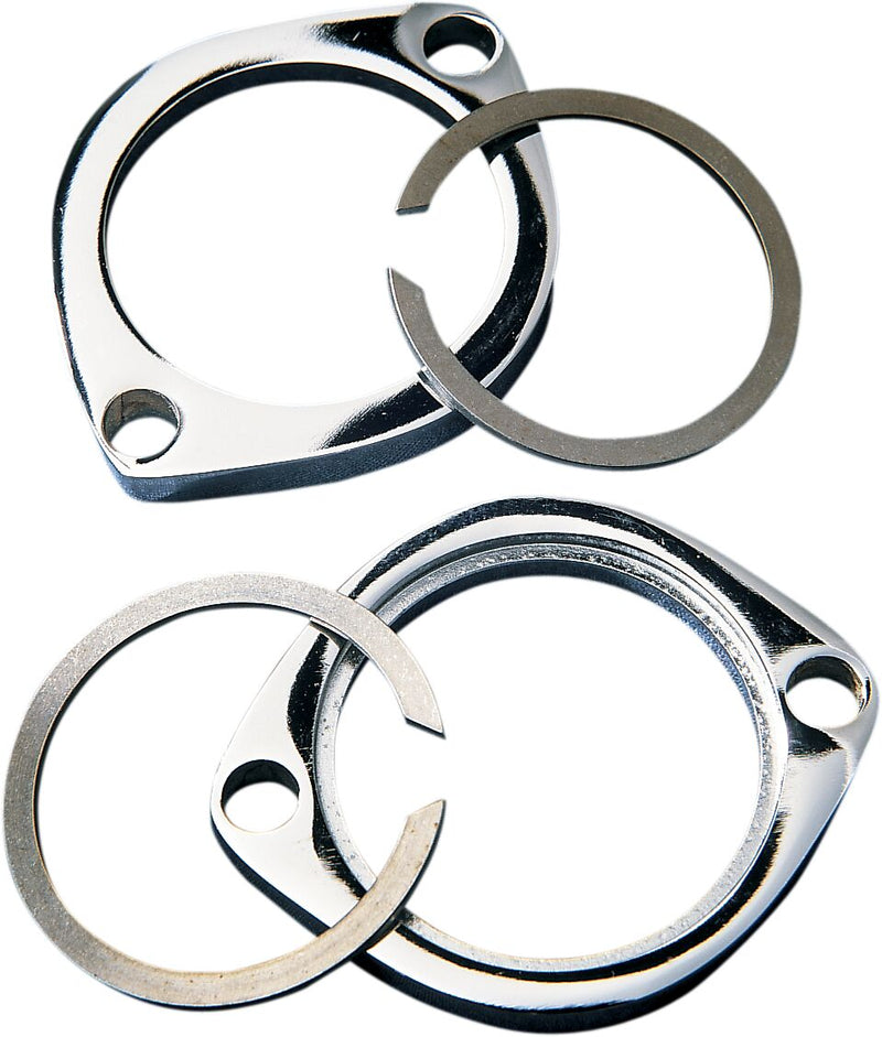 Drag Specialties Exhaust Flange Kit Chrome Steel