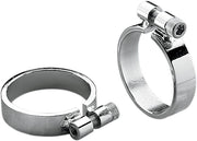 Drag Specialties Super Exhaust Port Clamps Chrome Heavy Duty Steel Pair
