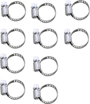 Drag Specialties Stainless Steel Mini-Clamps Silver Hose 10 Pack - 2152