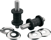 Drag Specialties Handlebar Damper Kit Black Chrome Anti-Vibration Riser Rubber Steel