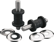 Drag Specialties Handlebar Damper Kit Washer Chrome Black Anti-Vibration Steel 4 Pack - 57-0001W-BC108