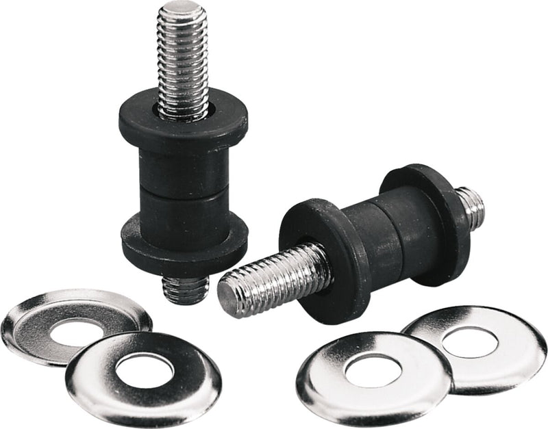 Drag Specialties Handlebar Damper Kit Washer Chrome Black Anti-Vibration Steel 4 Pack - 57-0001W-BC108