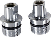 Drag Specialties Chrome Fork Tube Plugs and Caps Pair