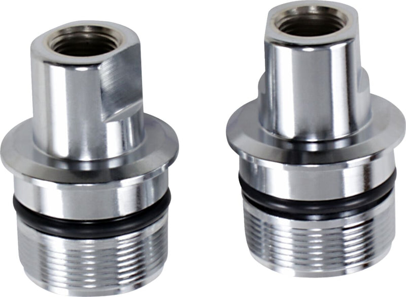 Drag Specialties Chrome Fork Tube Plugs and Caps Pair
