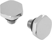 Drag Specialties Chrome Fork Tube Plugs and Caps Pair - 23-0203A