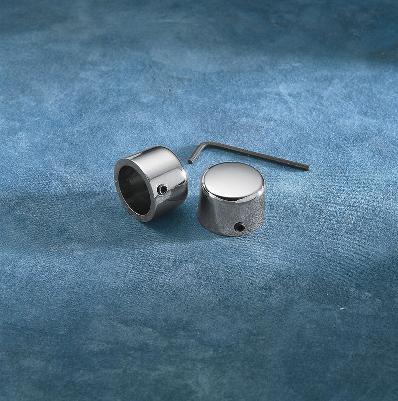 Drag Specialties Chrome Handlebar Riser Bolt Caps Cover Silver Aluminium Pair