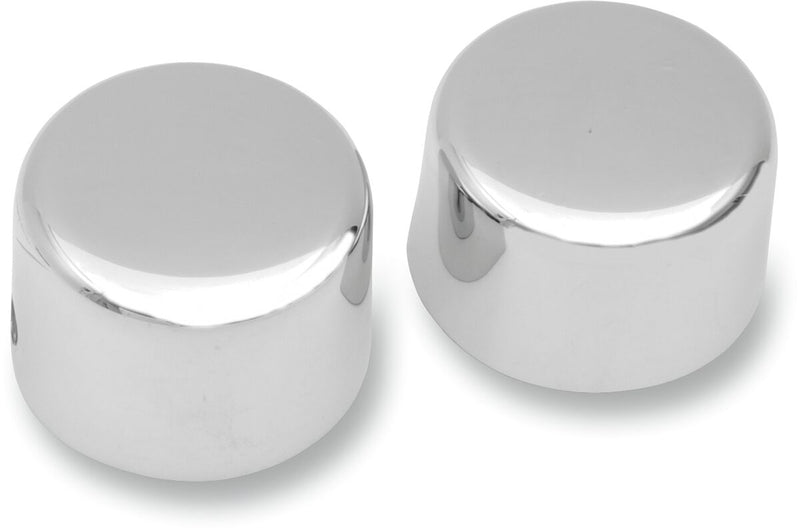 Drag Specialties Chrome Axle Cap for 3/4" Axle Silver Smooth Front Pair