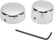 Drag Specialties Chrome Axle Cap for 3/4" Axle Silver Smooth Rear Pair