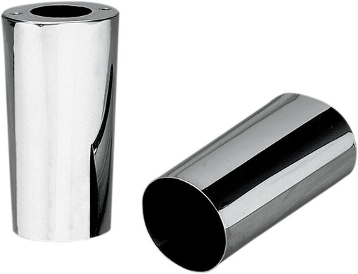Drag Specialties Fork Slider Covers Smooth Chrome Standard Steel Pair