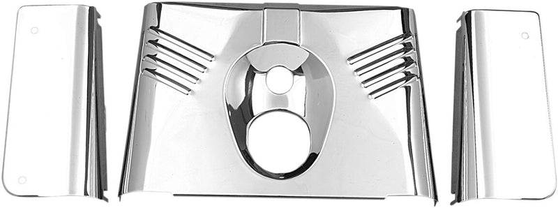 Drag Specialties Fork Tins Chrome Ribbed Set