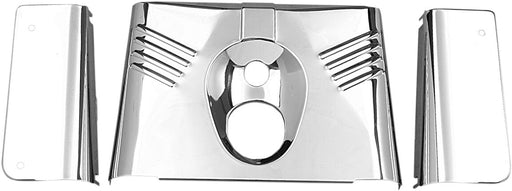 Drag Specialties Fork Tins Chrome Ribbed Set