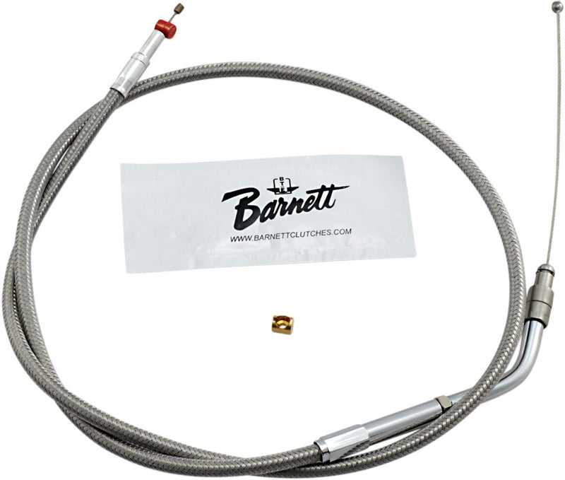 Barnett Stainless Steel Throttle/Idle Cable Silver Standard Throttle Cable