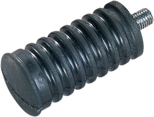 Drag Specialties Rubber Replacement Driver Foot Pegs and Shifter Peg Black Polished Ribbed Zinc-Plated Steel