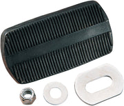Drag Specialties Brake/Clutch Pedal Pad Assembly Black Chrome Brake Pedal Rubber - 17-0413-SC2