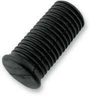 Drag Specialties Rubber Replacement Driver Foot Pegs and Shifter Peg Cover Black Ribbed Footrest