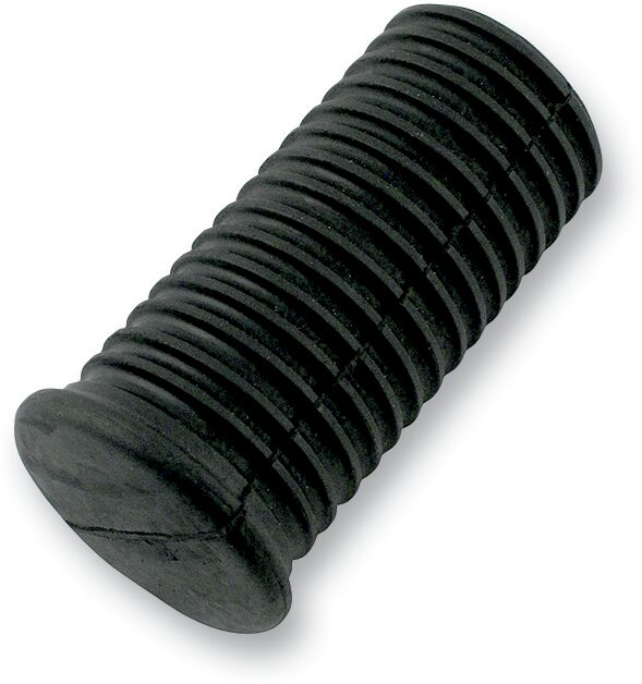 Drag Specialties Rubber Replacement Driver Foot Pegs and Shifter Peg Cover Black Ribbed Footrest - 16-0021-HC4