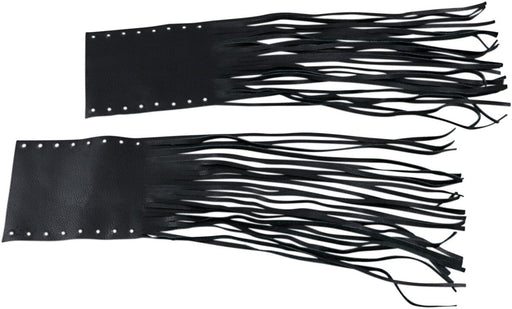 Drag Specialties Fringed Leather Grip Covers for Rubber Grips