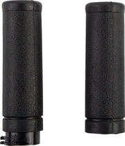 Drag Specialties Replacement OEM-Style Rubber Grips Black Flat Cable Closed End Pair - 170506ADTSBC324