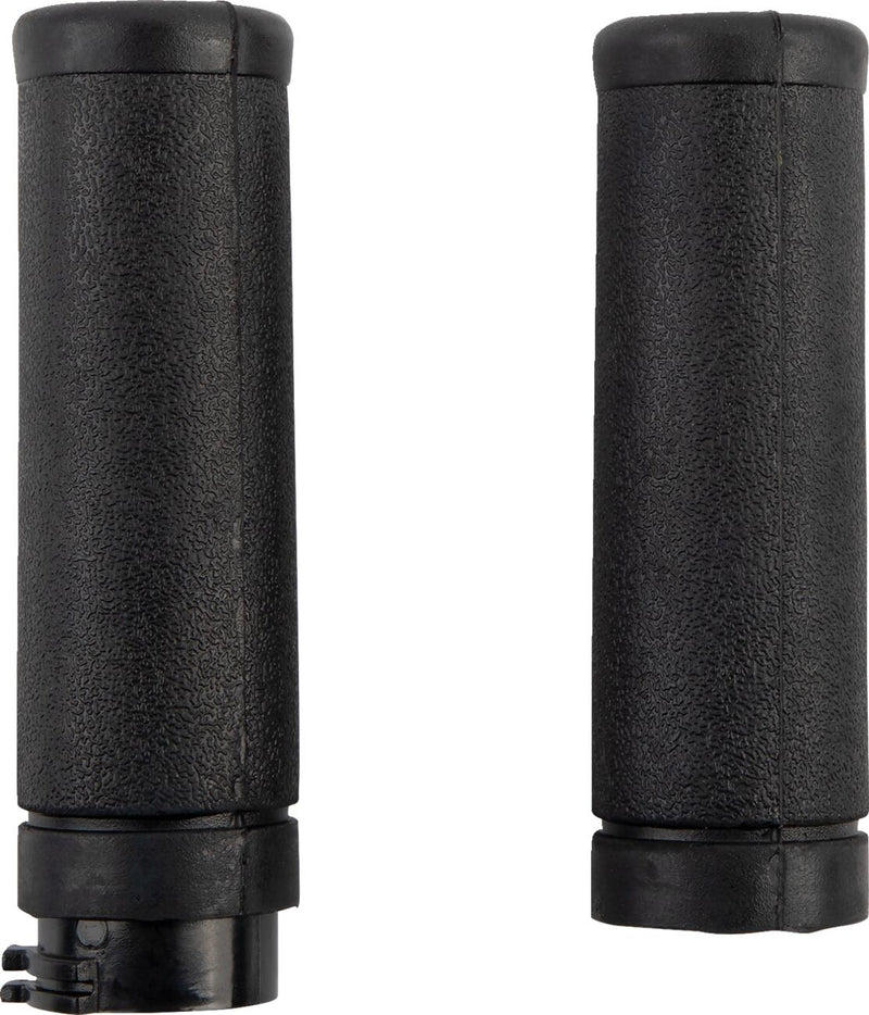 Drag Specialties Replacement OEM-Style Rubber Grips Black Flat Cable Closed End Pair - 170506ADTSBC324
