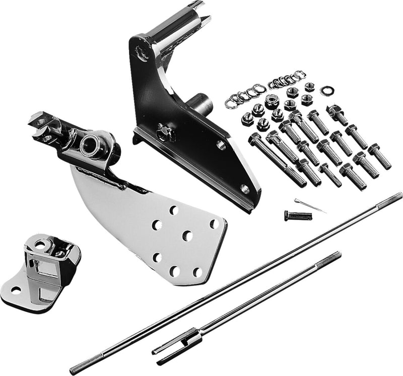 Drag Specialties Forward Control Relocation Kit Chrome Polished Steel - 72825