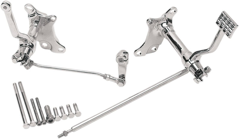 Drag Specialties Forward Controls without Pegs Forward Control Kit Chrome Polished Silver Standard Complete Steel