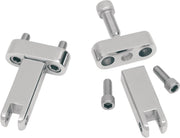 Drag Specialties Passenger Foot Peg Mount Kits Chrome Silver Left Rear Billet Steel Pair