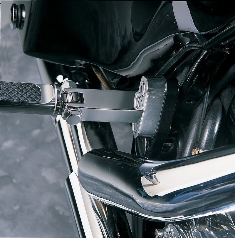 Drag Specialties Passenger Foot Peg Mount Kits Chrome Silver Left Rear Billet Steel Pair - 243659