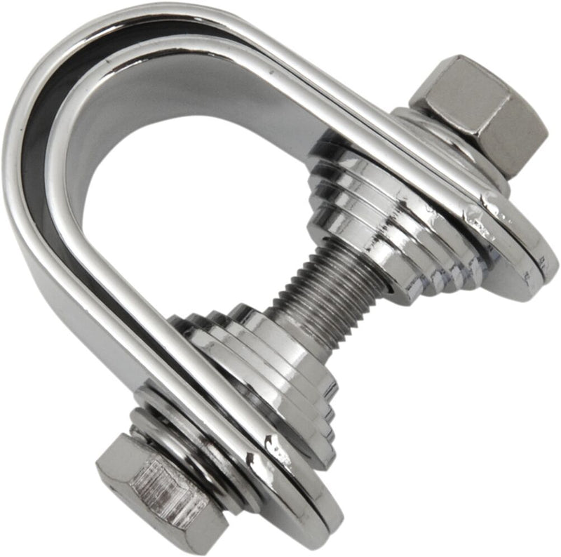 Drag Specialties Clamp Assembly for Mini Speedometer/Tachometer Chrome Replacement - 21-6808A1-BC202