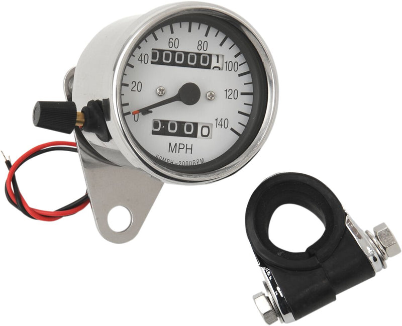 Drag Specialties 2.4" Mini Mechanical Speedometer Gauge Multi-Function - 21-6835-BX15