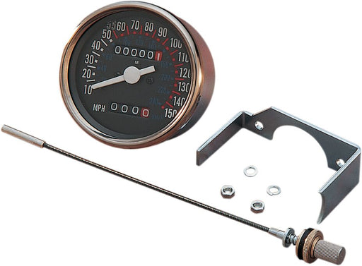 Drag Specialties 2 to 1 Speedometer for 1973-1984 Harley-Davidson FXR Motorcycles