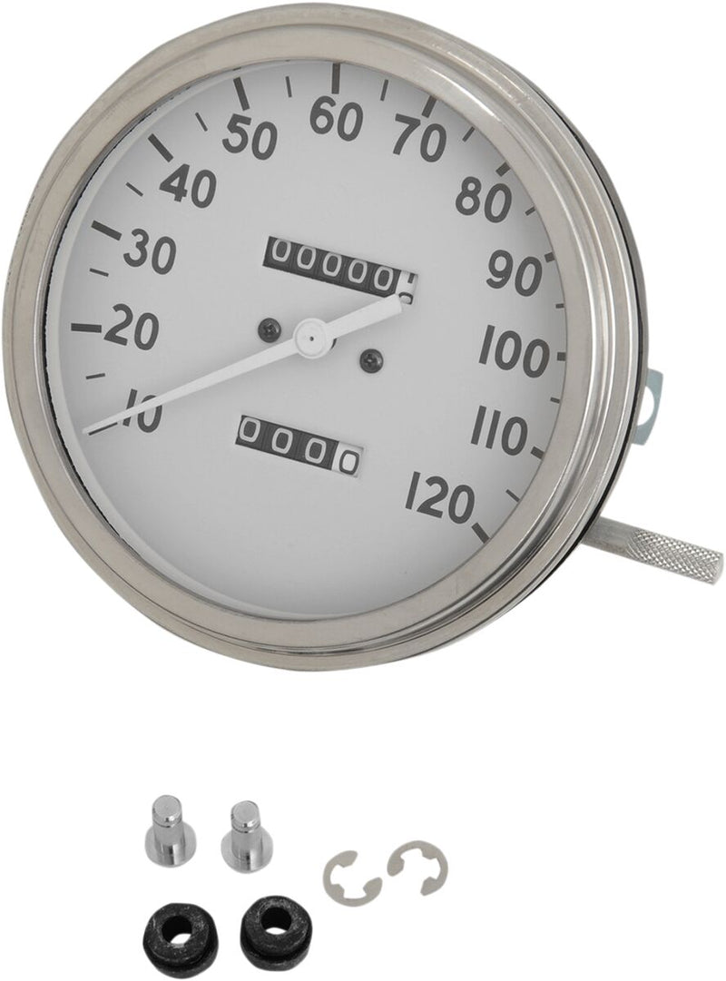 Drag Specialties 1:1 Speedometer 36-40 Face for 1962-1980 Harley-Davidson Touring and 1971-1972,1980-1983 Harley-Davidson FXR Motorcycles - 70842M