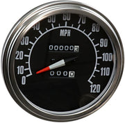Drag Specialties 5" FL-Style 2240:60 Speedometer with Reed Switch Gauge '68-'84 Style Mechanical Speedometer