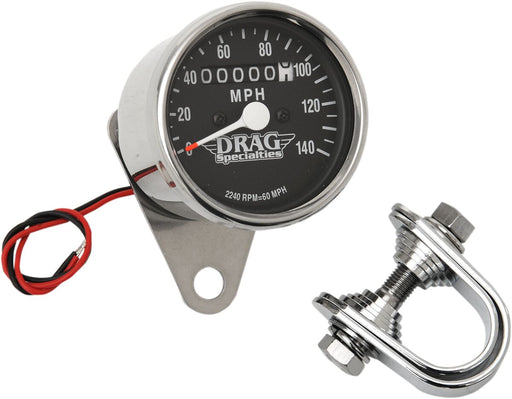 Drag Specialties Mini Speedometer Gauge Mechanical Multi-Function