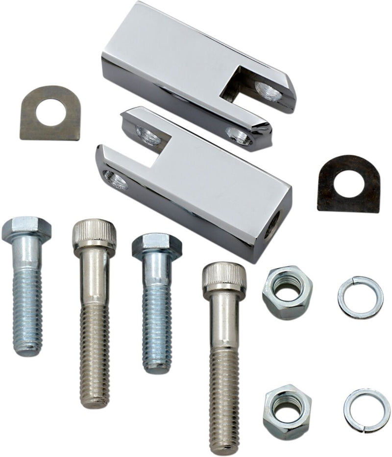 Drag Specialties Passenger Foot Peg Mount Kit Chrome Silver Left Right Folding Pair - A5241-BC-119